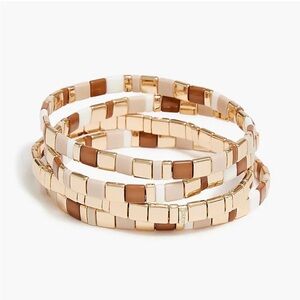 J. Crew Beaded stretch bracelets set/NWT